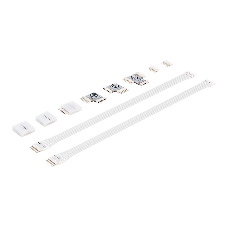 Conjunto de Conectores Elgato Light Strip, Conector T, Cantos, Cabos de Extensao, 10LAF9901