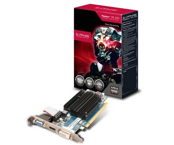 Placa de Video Sapphire Radeon R5 230 2GB DDR3 64-bit, 11233-02-20G