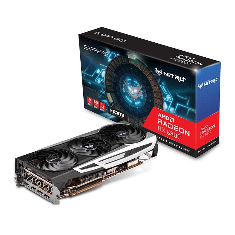 Placa de Video Sapphire Radeon RX 6800 16GB GDDR6 Nitro+ OC 256-bit, 11305-01-20G