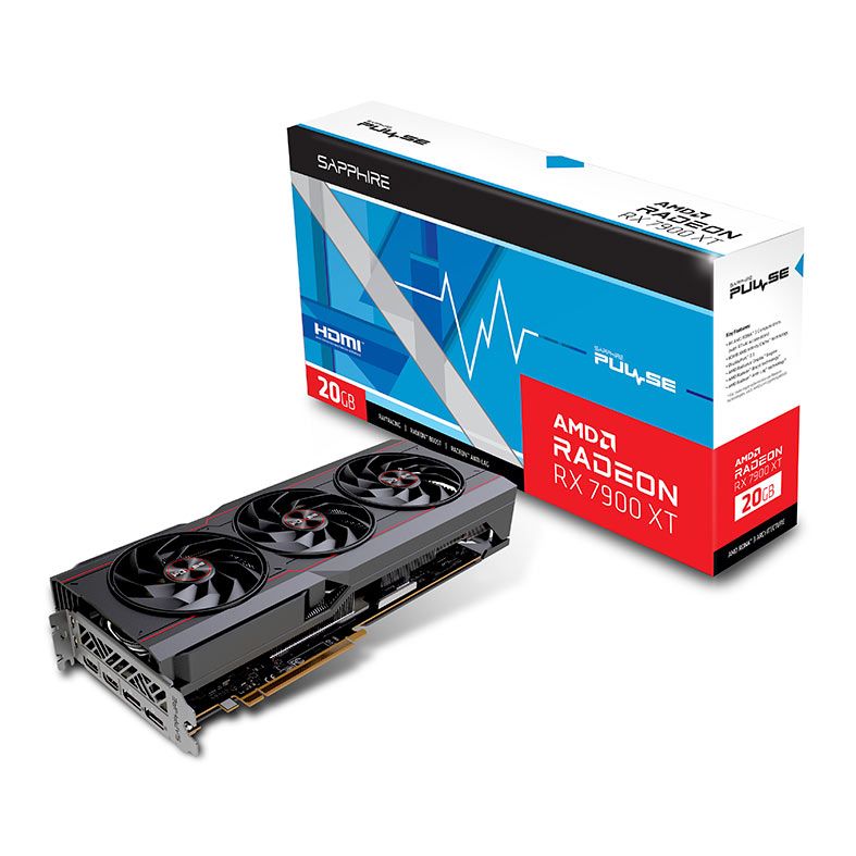 Placa de Video Sapphire Radeon RX 7900 XT Pulse, 20GB, GDDR6, 320-bit, 11323-02-20G