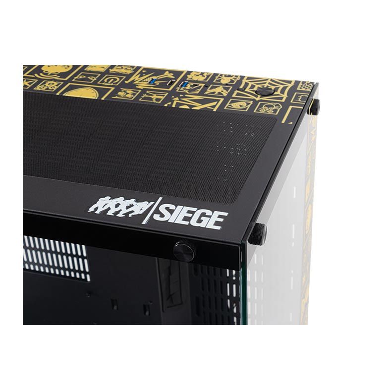 Gabinete Gamer DT3 Sports Hyperspace Rainbow Six Siege Lateral/Frontal Vidro Temp Preto/Amarelo, 11346-6