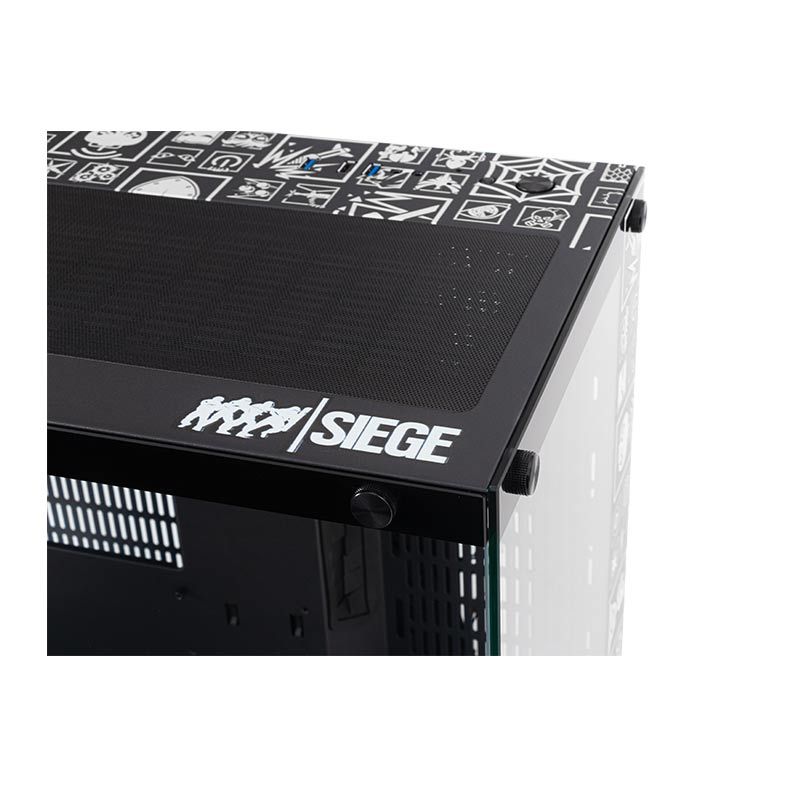 Gabinete Gamer DT3 Sports Hyperspace Rainbow Six Siege Lateral/Frontal Vidro Temp Preto/Branco, 11347-7
