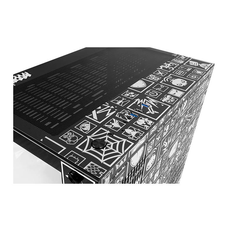 Gabinete Gamer DT3 Sports Hyperspace Rainbow Six Siege Lateral/Frontal Vidro Temp Preto/Branco, 11347-7