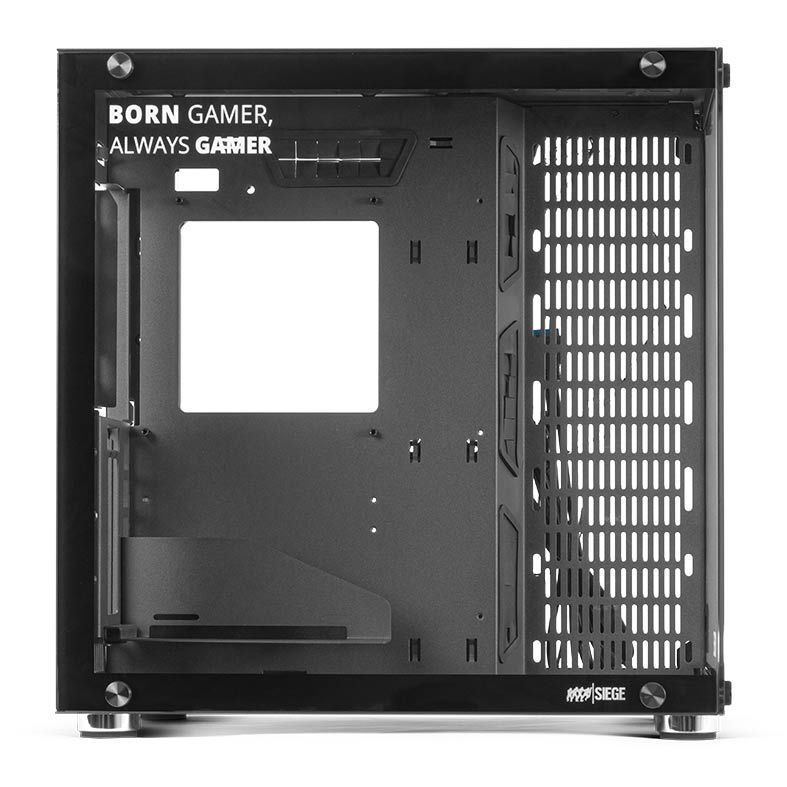 Gabinete Gamer DT3 Sports Hyperspace Rainbow Six Siege Lateral/Frontal Vidro Temp Preto/Branco, 11347-7