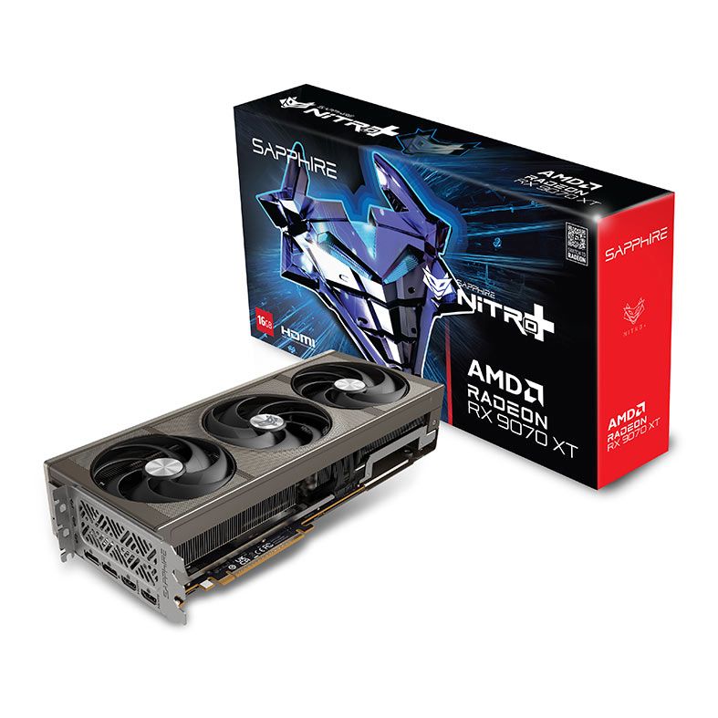 【美品】SAPPHIRE NITRO+ Radeon RX 9070 XT OC Placa de Video Sapphire Radeon RX 9070 XT Nitro+ OC, 16GB, GDDR6
