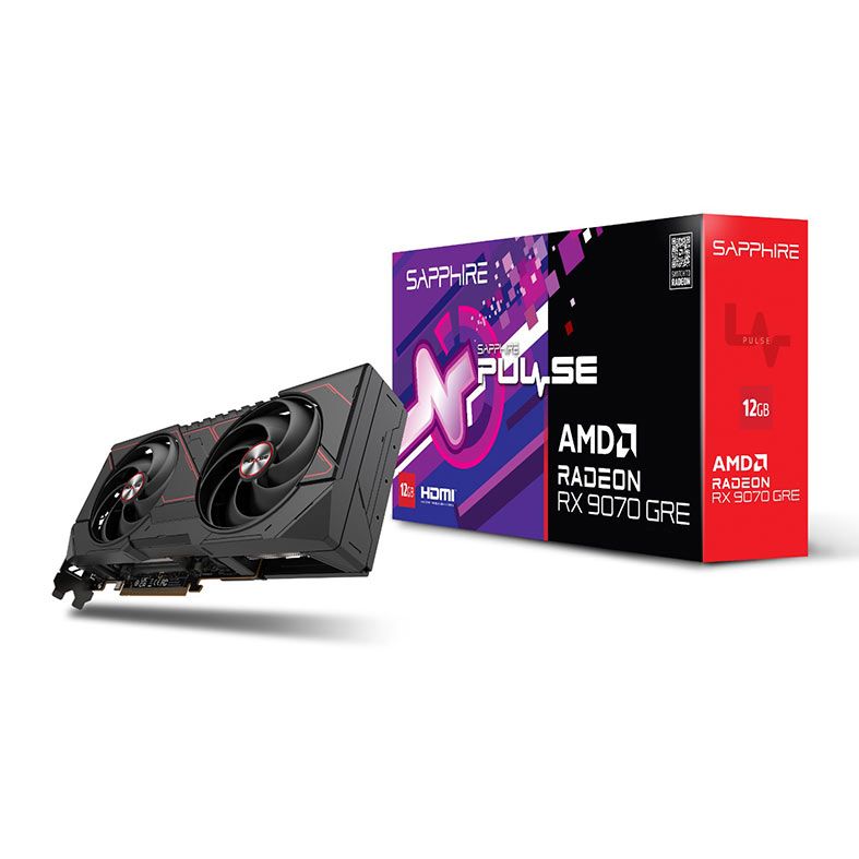 Placa de Video Sapphire Pulse Radeon RX 9070 GRE, 12GB, GDDR6, 192-bit, 11354-01-20G