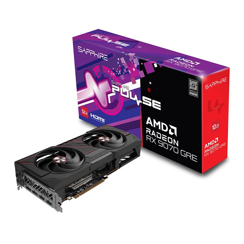 Placa de Video Sapphire Pulse Radeon RX 9070 GRE, 12GB, GDDR6, 192-bit, 11354-01-20G