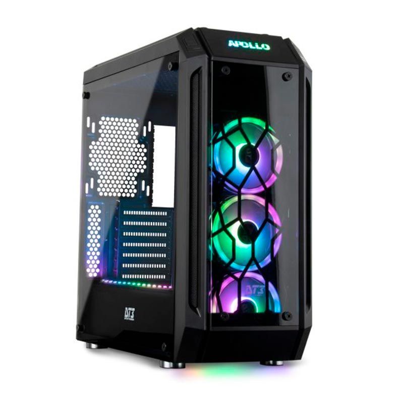 Gabinete Gamer DT3 Sports Apollo SYNC RGB c/ 3xFans e Fita Led, Vidro Temp, 11482-6