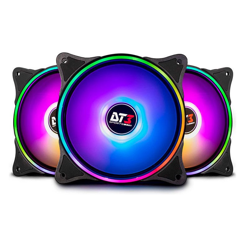 Kit Ventoinhas DT3 Sports ZX120 Sync Pro 3x120mm RGB, 11861-7
