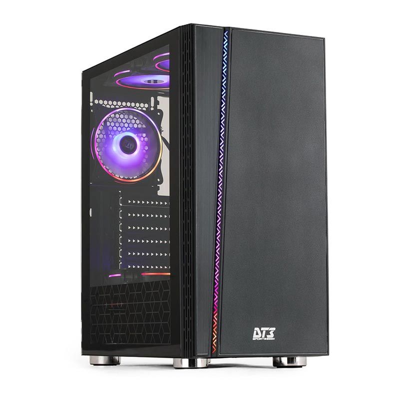 Gabinete DT3 Sports Kronos Lateral Vidro Preto ARGB, 12113-8