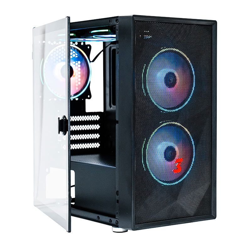 Gabinete Gamer DT3 Trantor, Mid-Tower, Lateral de Vidro, Preto, 12998-9