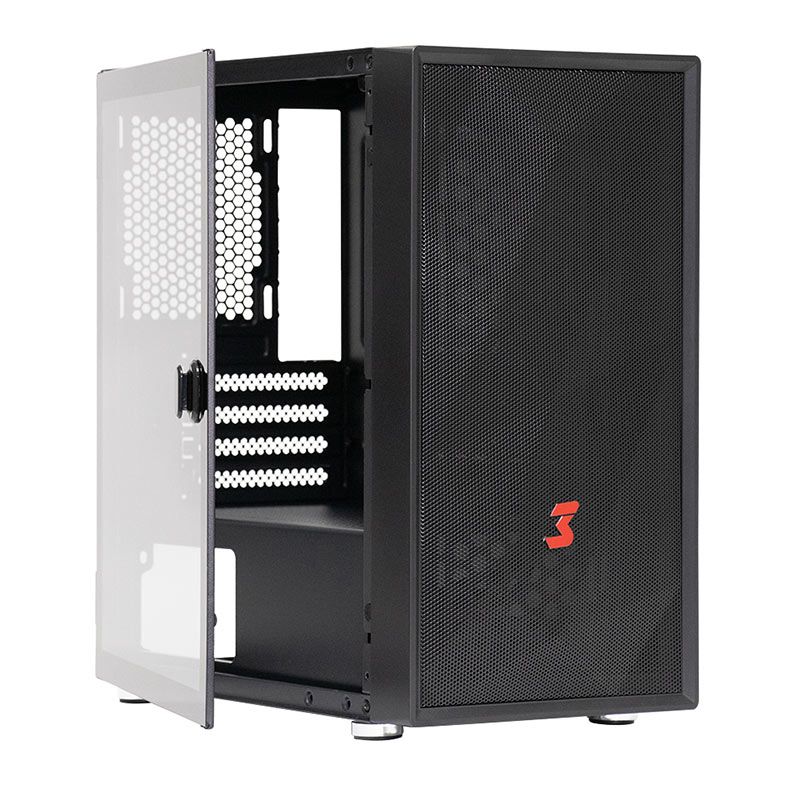 Gabinete Gamer DT3 Trantor, Mid-Tower, Lateral de Vidro, Preto, 12998-9