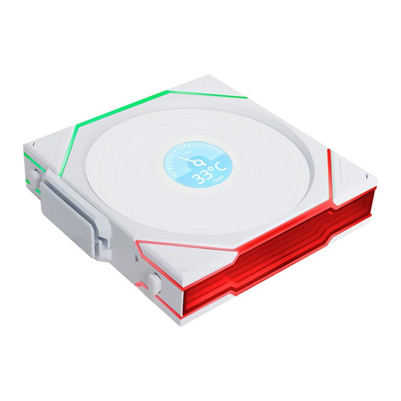 Ventoinha Lian Li Uni Fan TL Wireless LCD Reverse, ARGB, 120mm, Branco, 12RTLLCD1W1W