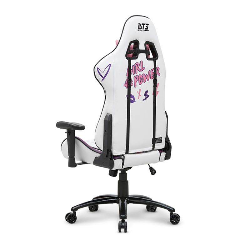 Cadeira Gamer DT3 Sports Girl Power, Branco, Rosa, 13371-5