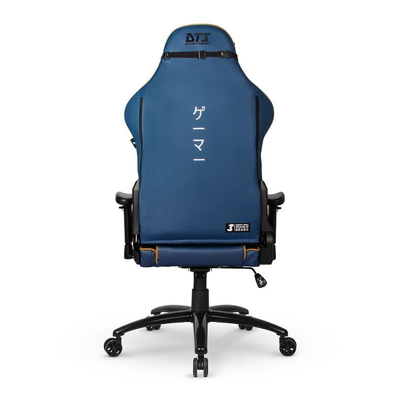 Cadeira Gamer DT3 Sports Tanoshii V2, Preto e Azul, 13435-6