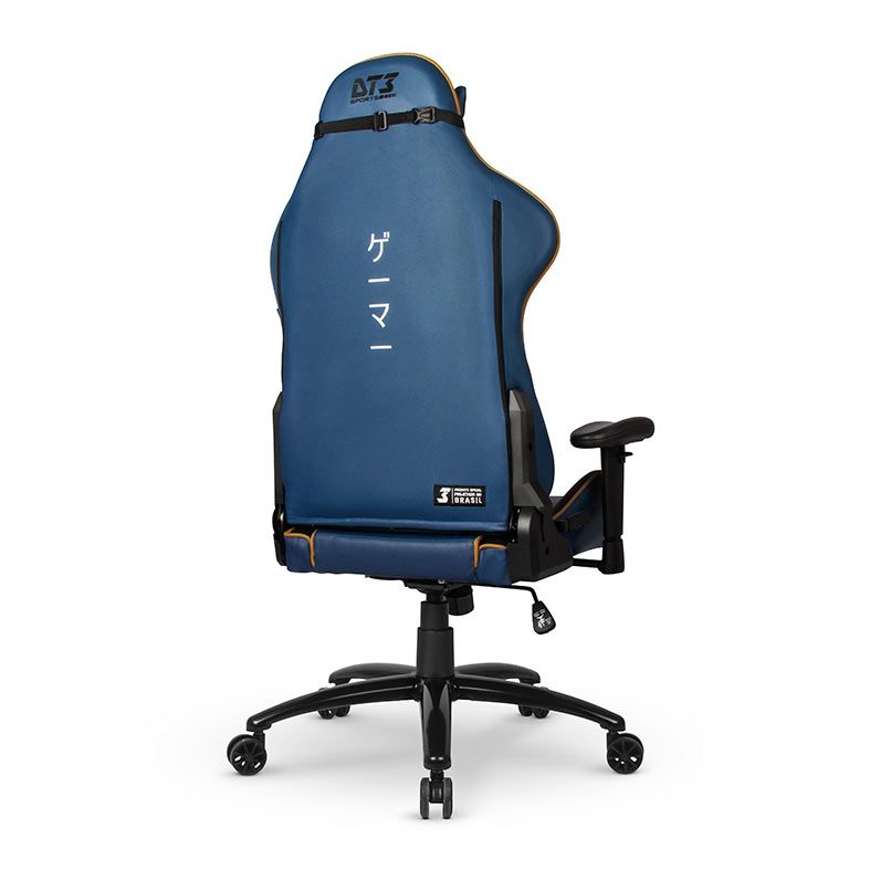 Cadeira Gamer DT3 Sports Tanoshii V2, Preto e Azul, 13435-6