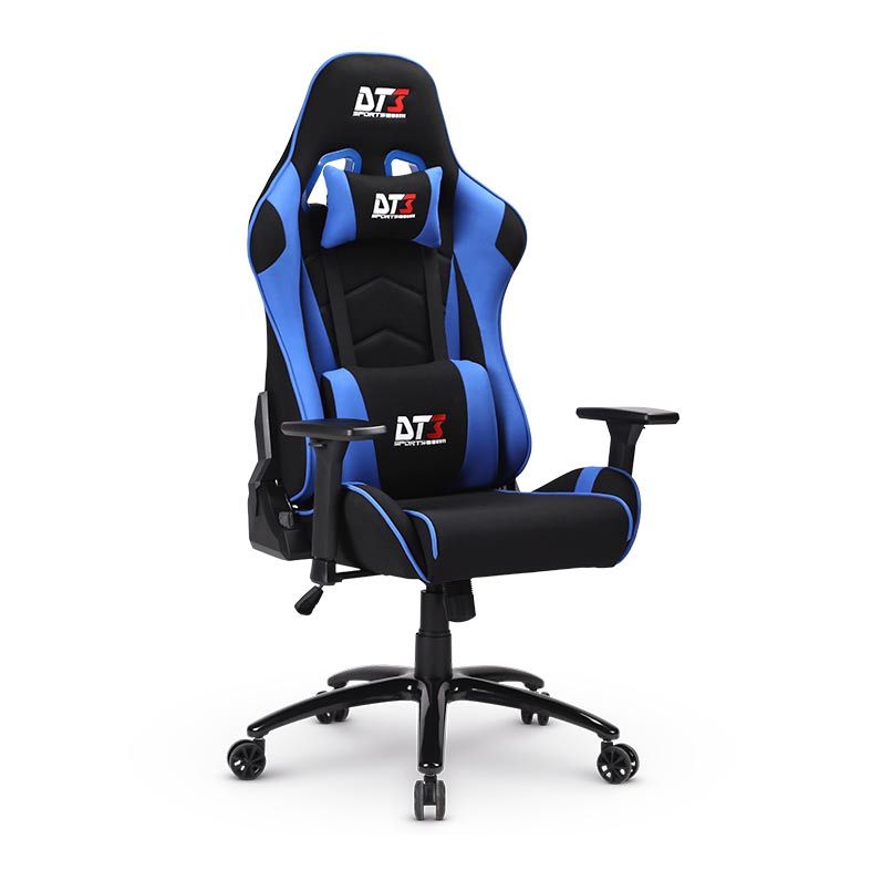 Cadeira Gamer DT3 Sports Mizano Fabric V2, Preta e Azul, 13797-7