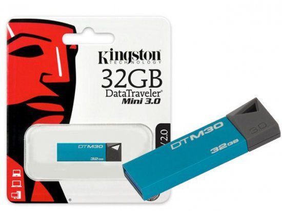 Pendrive kingston Datatraveler Mini 32GB USB 3.0 Azul, DTM30/32GB - BOX