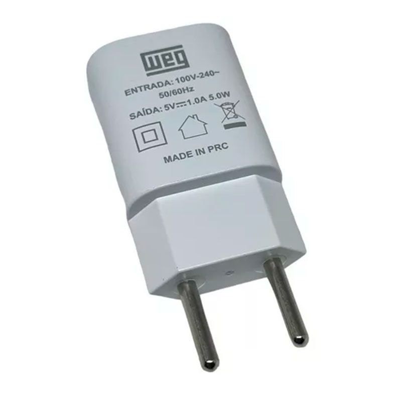 Fonte Carregador Weg Tomada, USB, Bivolt, 5V, 2.0A, 10.0W, Branco, 16177520
