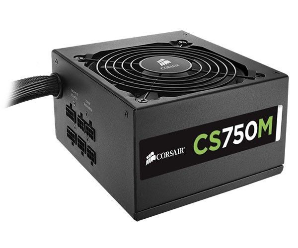 Fonte Corsair 750W CS750M Modular, Certificado 80 Plus Gold, PFC Ativo, CP-9020078-NA