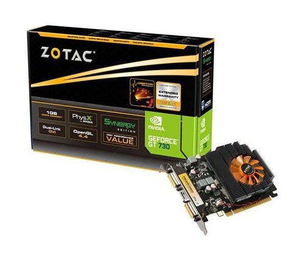 Placa de Video Zotac GeForce GT 730 1GB GDDR3 128-bit, ZT-71110-10L