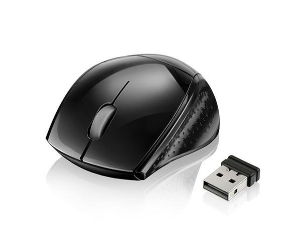 Mouse Multi Mini Fit 2.4 Ghz Black Piano Nano USB Wireless, MO138