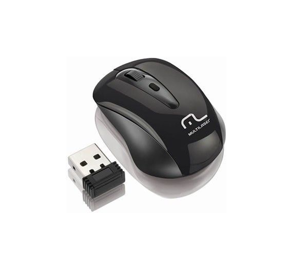 Mouse Multi Optico Nano Receiver USB Wireless Preto, MO049