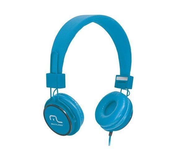 Fone de Ouvido Multi Com Microfone Headfun P2 3.5mm Azul, PH089