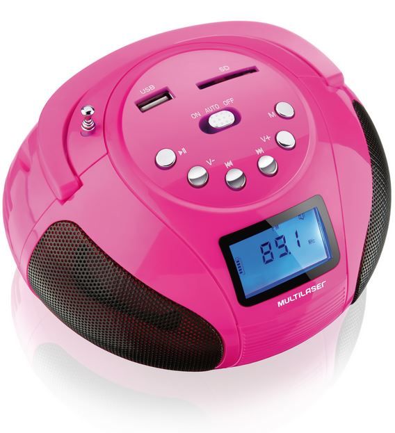 Caixa de Som Multi Mini Boom 10w ROSA, SP146 - BOX