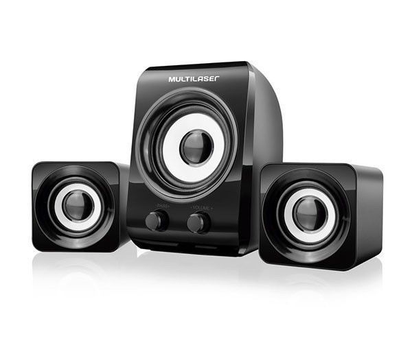 Caixa de Som Multi Super Bass 14W Rms USB Preto, SP172