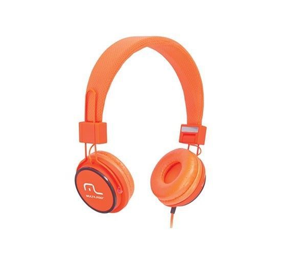 Fone de Ouvido Multi Com Microfone Headfun Laranja P2, PH086