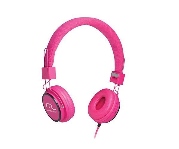 Fone de ouvido Multi Headphone Fun P2 3.5mm Rosa, PH088