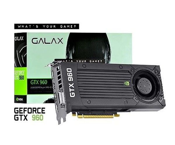 Placa de Video Galax GeForce GTX 960 2GB GDDR5 Black 128-bit, 96NPH8DND7UZ