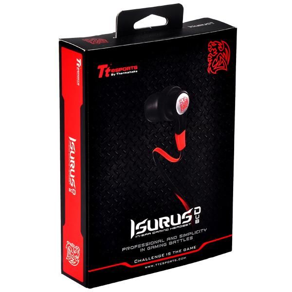 Fone Thermaltake Tt eSports Isurus Dub In-ear Red, HT-ISU005EBRE-A - BOX