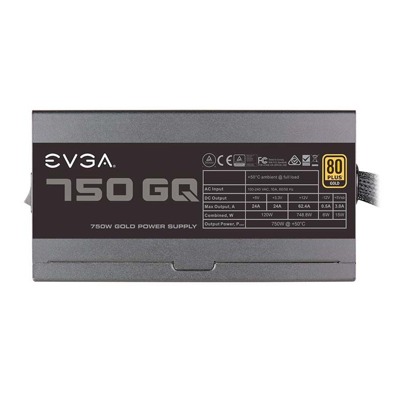 Fonte EVGA 750 GQ 80 Plus Gold 750W PFC Ativo, 210-GQ-0750-V0