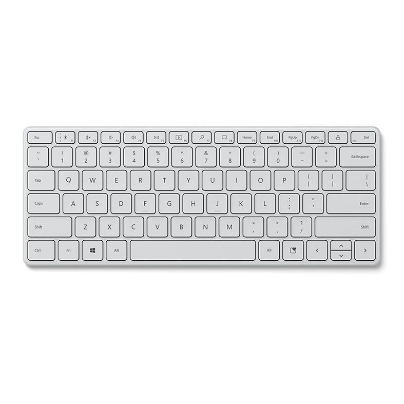 Teclado Microsoft, Bluetooth, Compacto, Branco, 21Y-00052
