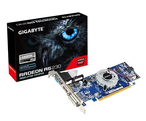Placa de Video Gigabyte Radeon R5 230 1GB DDR3 64-bit, GV-R523D3-1GL