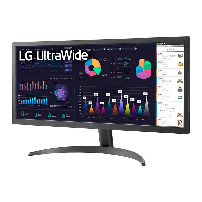 Monitor LG 26WQ500-B, 26 Pol. IPS, WFHD, 1ms, 75Hz, Freesync, HDMI, 26WQ500-B
