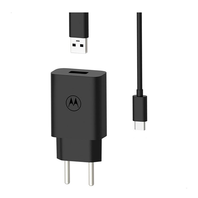 Carregador Motorola Turbo Power, 20W, USB/USB-C, Preto, 278850