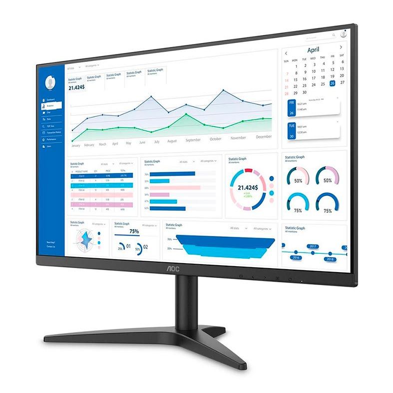 Monitor AOC B1 Series, 27 POl. VA, FHD, 8ms, 75Hz, VGA/HDMI, 27B1HM
