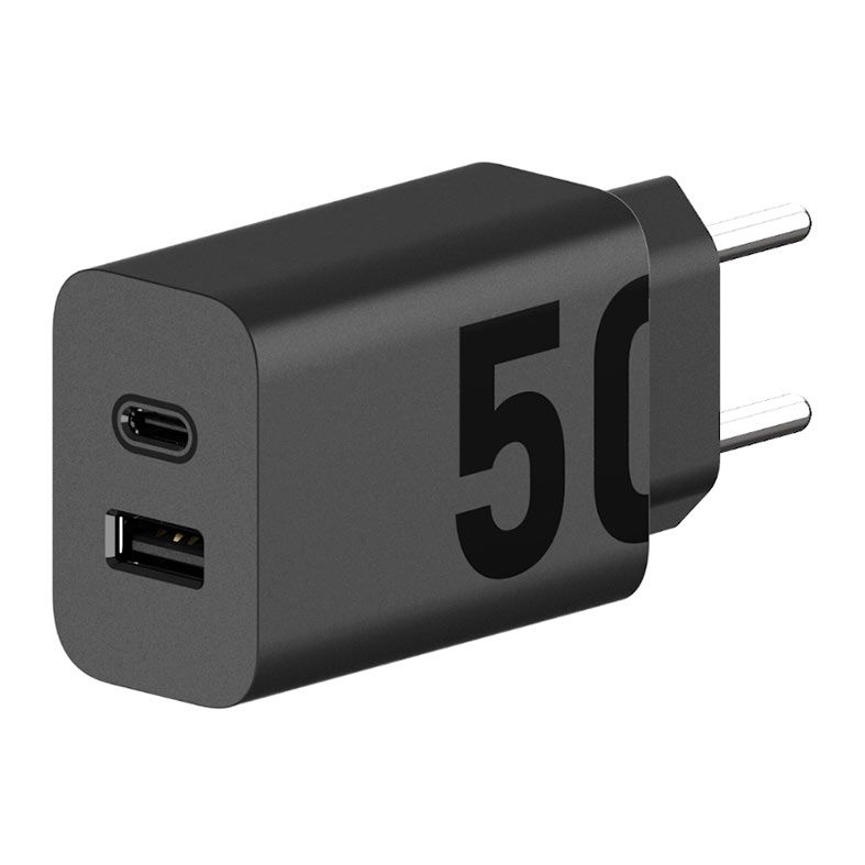Fonte de Carregador Motorola Turbo Power Duo, 50W, USB, Preto, 283054