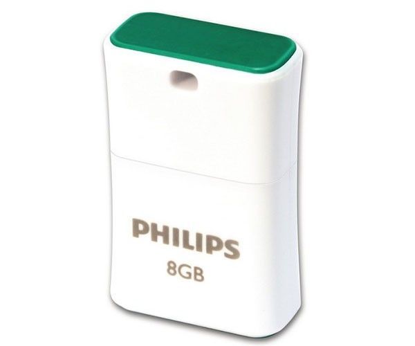Pendrive Philips Pico 8GB, USB2.0 Verde - BOX