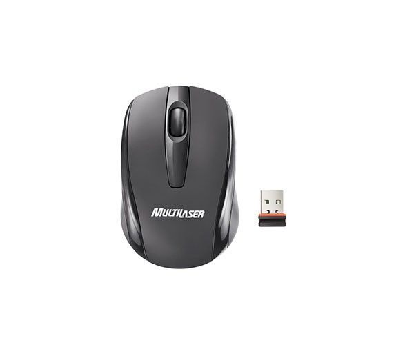 Mouse Multi Optico Nano Receiver USB Wireless Preto, MO049
