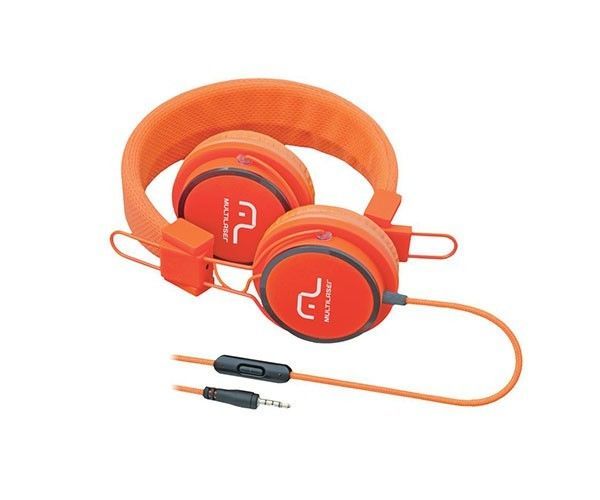 Fone de Ouvido Multi Com Microfone Headfun Laranja P2, PH086