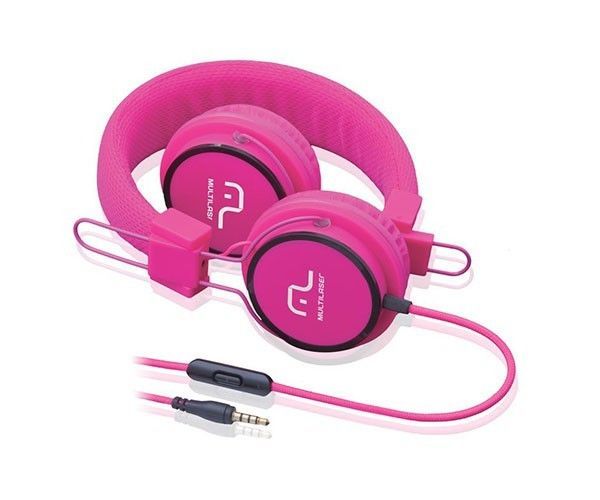 Fone de ouvido Multi Headphone Fun P2 3.5mm Rosa, PH088
