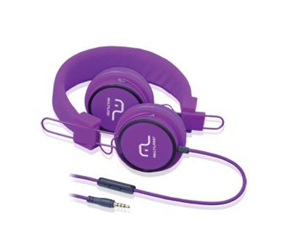 Fone de Ouvido Multi Microfone Headfun P2 3.5mm Roxo,  PH090