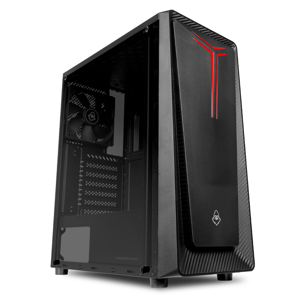 Kit Gabinete Gamer Crusader + Fonte Tomahawk 500w + Cabo de Força