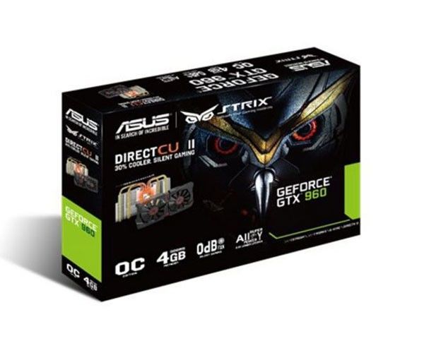 Placa de Video Asus GeForce GTX 960 OC 4GB GDDR5 ROG Strix 128-bit, STRIX-GTX960-DC2OC-4GD5