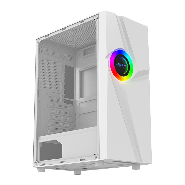 Gabinete Gamer Alseye 305-3, Mid-Tower, Lateral de Vidro, Branco, 305-3-W