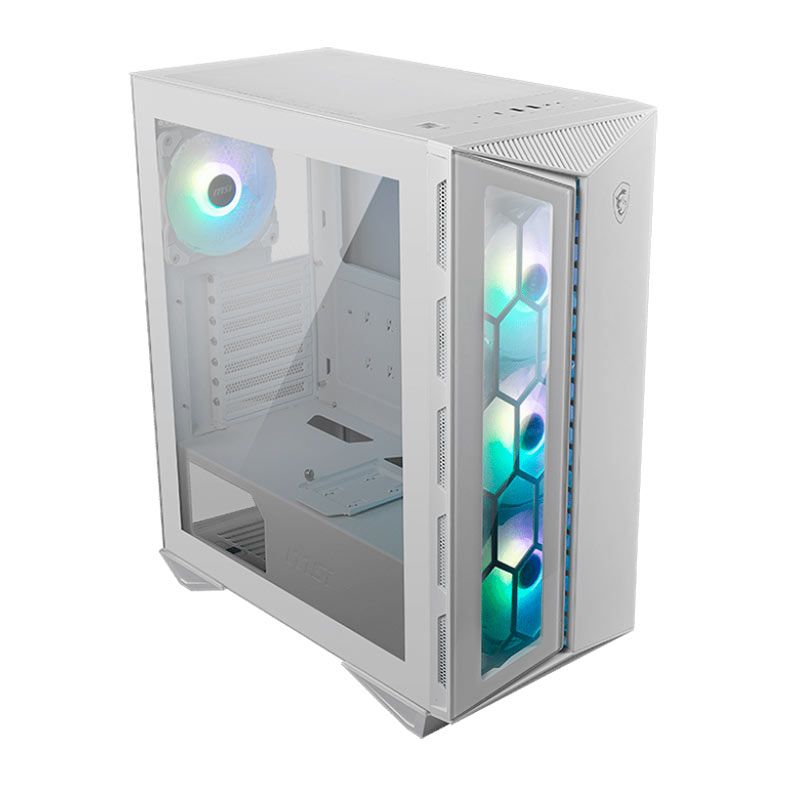 Gabinete Gamer MSI MPG Gungnir 110R White, ARGB, Mid-Tower, Lateral de Vidro, Com 4 Fans, 306-7G10W21-W57